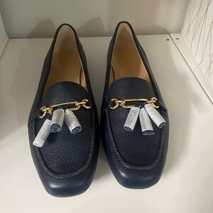 New Talbots Women’s Gold chained Tasseled Loafers